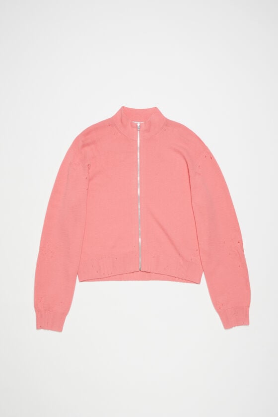 Acne Studios Strickjacke mit Reißverschluss im Used-Look 50% Rabatt für begrenzte Zeit