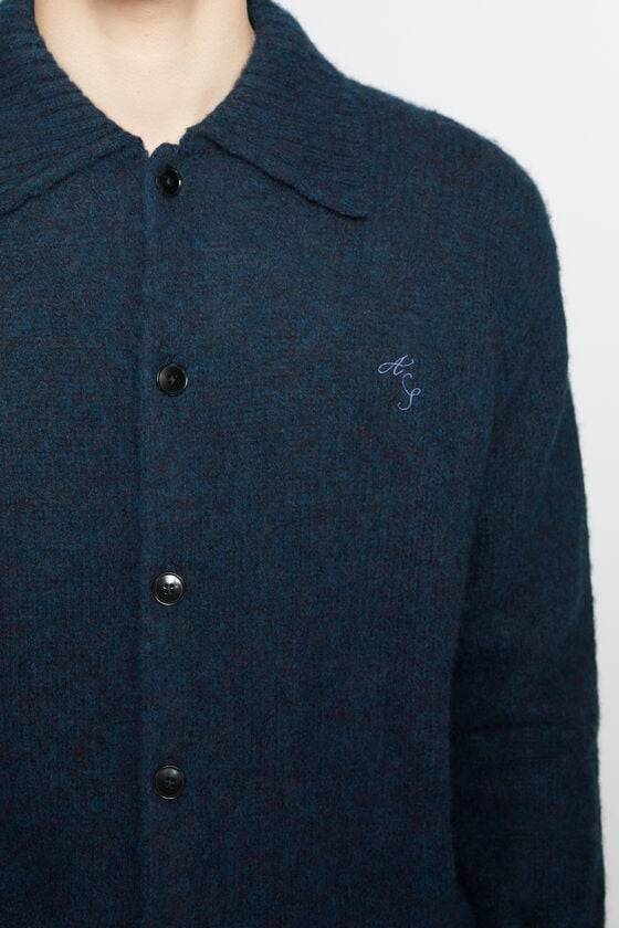 Acne Studios Polo-Cardigan aus Wolle Schlussverkauf