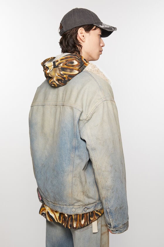 Acne Studios Jacke mit Jeanspelzbesatz - Oversize-Passform Vatertagsangebot