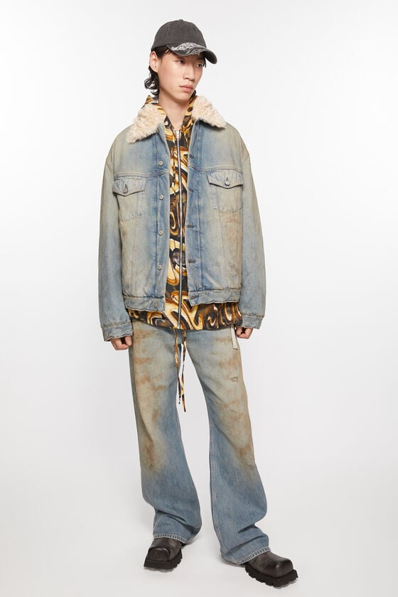 Acne Studios Jacke mit Jeanspelzbesatz - Oversize-Passform Vatertagsangebot
