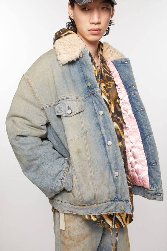 Acne Studios Jacke mit Jeanspelzbesatz - Oversize-Passform Vatertagsangebot