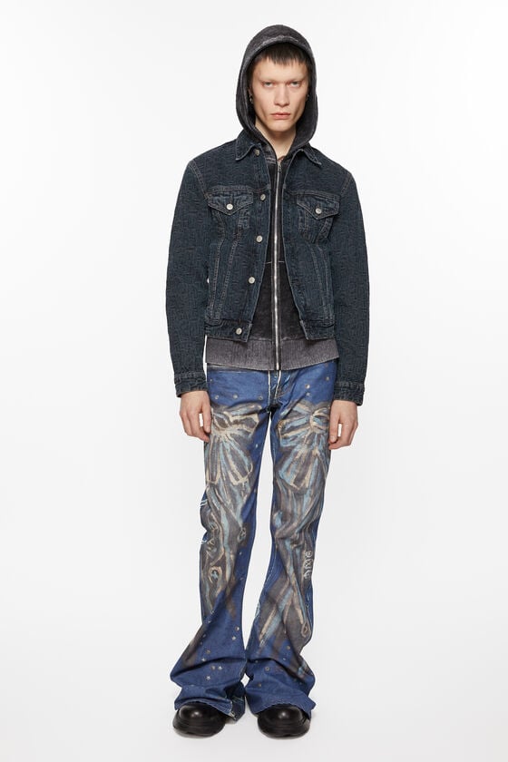 Acne Studios Jeansjacke - Normale verkürzte Passform Jubiläumsangebot