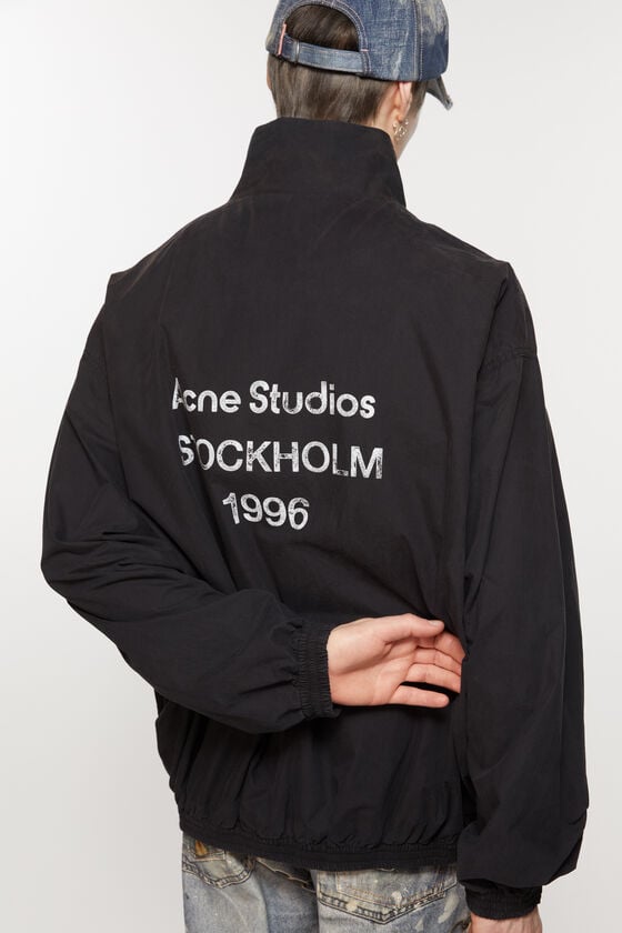 Acne Studios Jacke mit Reißverschluss und Logo Heißer Verkauf