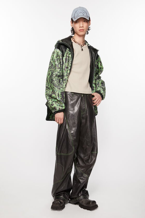 Acne Studios Bedruckte Fleece-Kapuzenjacke Blitzangebot