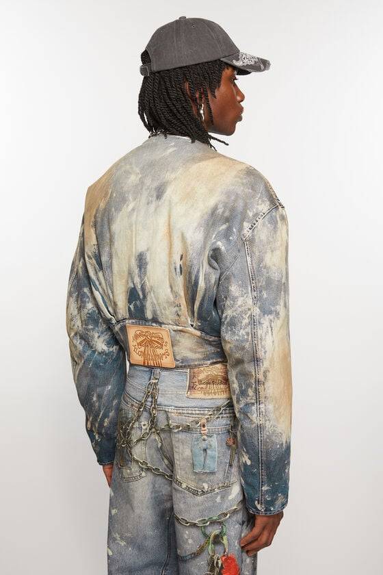 Acne Studios Gecroppte Denimjacke Tägliche Deals