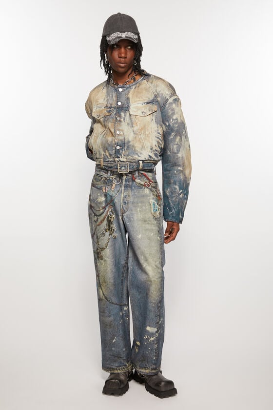 Acne Studios Gecroppte Denimjacke Tägliche Deals