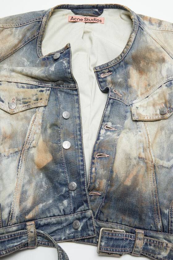Acne Studios Gecroppte Denimjacke Tägliche Deals