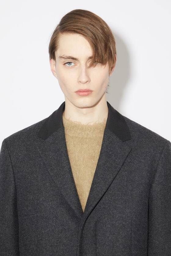 Acne Studios Einreihiger Mantel aus Woll-Mix Sonderangebot der Fabrik