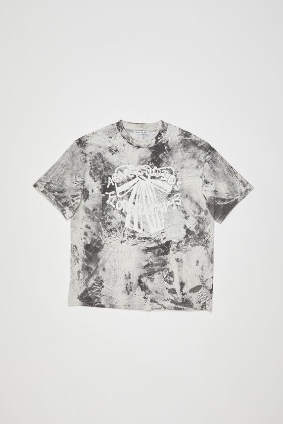 Acne Studios T-Shirt mit Gipsaufdruck Nur noch ein Tag übrig
