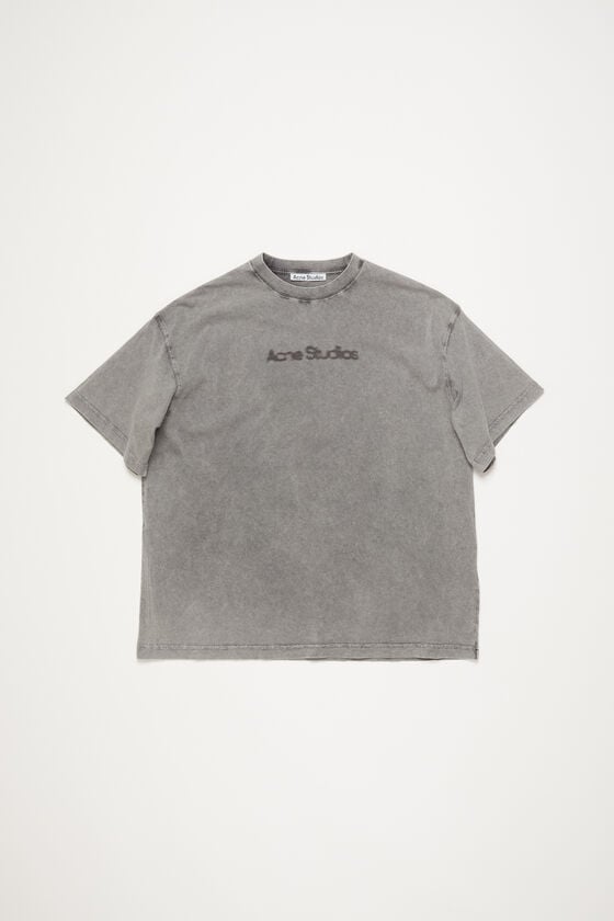 Acne Studios Verschwommenes Logo-T-Shirt - Entspannte Unisex-Passform 50% Rabatt für begrenzte Zeit