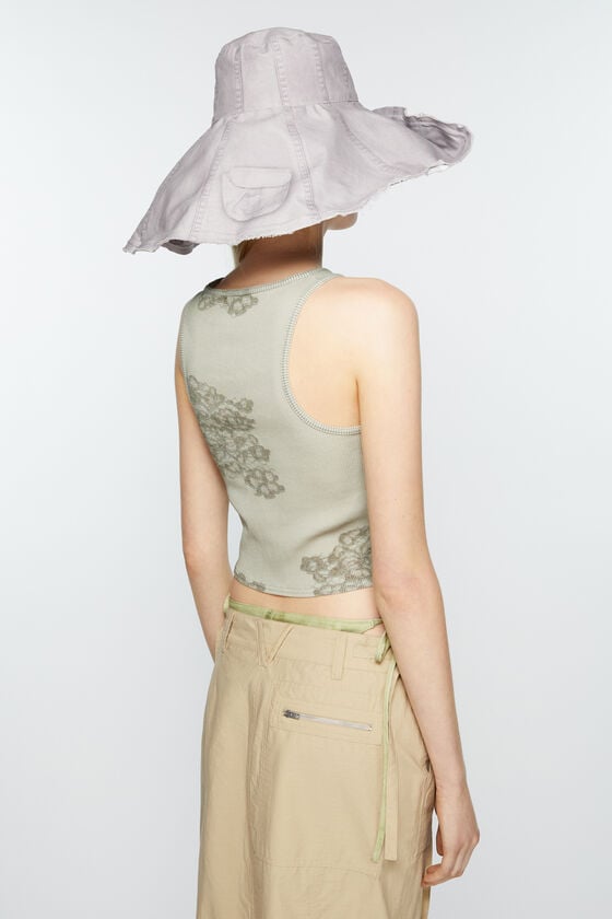 Acne Studios Tanktop aus Spitze mit Print Online Shopping