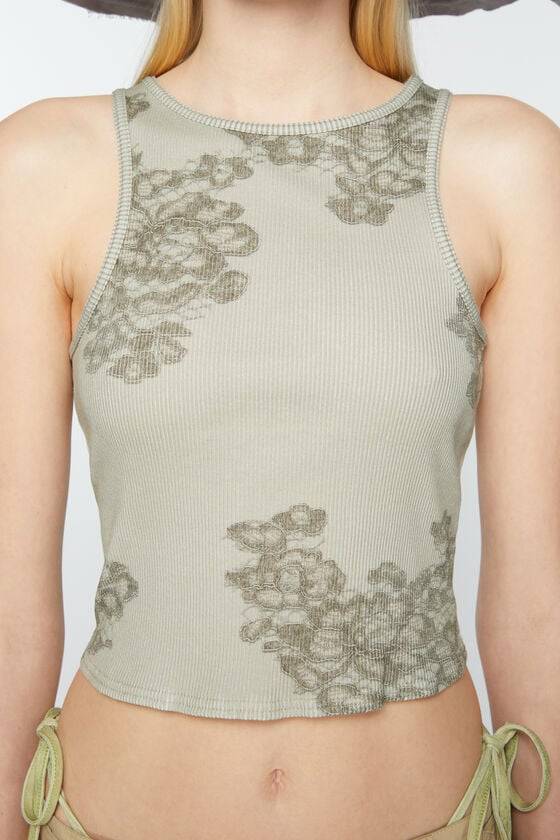 Acne Studios Tanktop aus Spitze mit Print Online Shopping