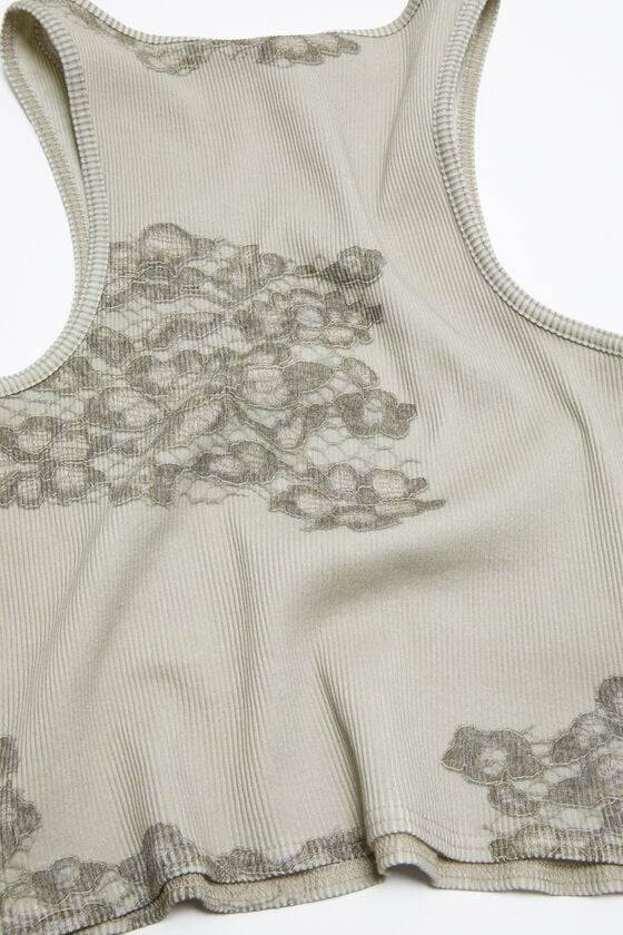 Acne Studios Tanktop aus Spitze mit Print Online Shopping