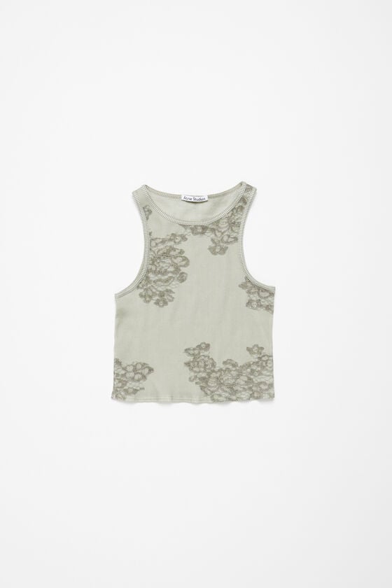 Acne Studios Tanktop aus Spitze mit Print Online Shopping