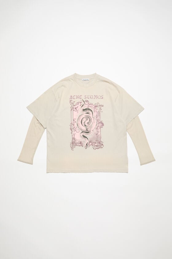 Acne Studios T-Shirt mit Siebdruck Weihnachtsangebot