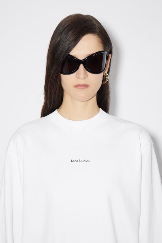 Acne Studios Langärmliges Logo-T-Shirt Tägliche Deals