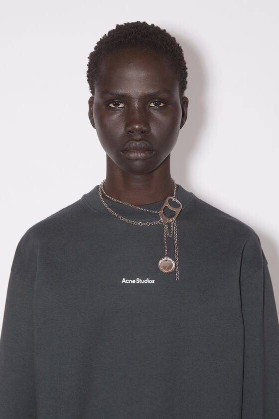 Acne Studios Langärmliges Logo-T-Shirt Sonderangebote
