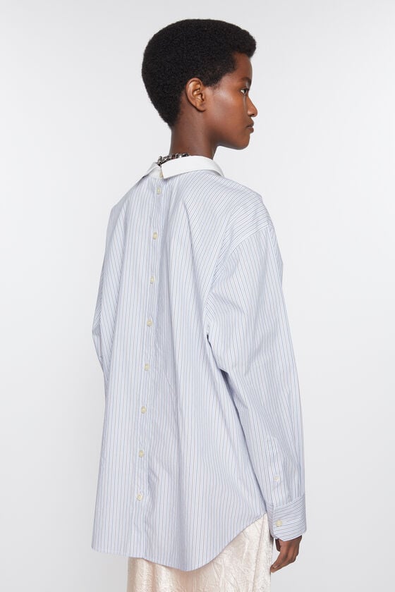 Acne Studios Gestreiftes Hemd mit Knopfleiste Kostenlose Rückgabe