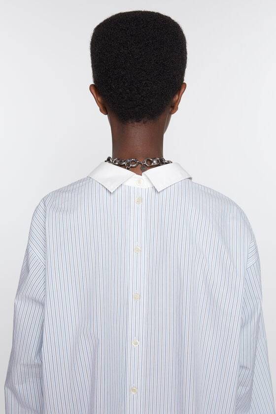 Acne Studios Gestreiftes Hemd mit Knopfleiste Kostenlose Rückgabe