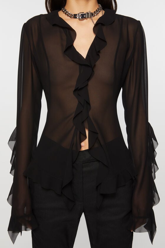 Acne Studios Bluse mit Rüschen Im Verkauf