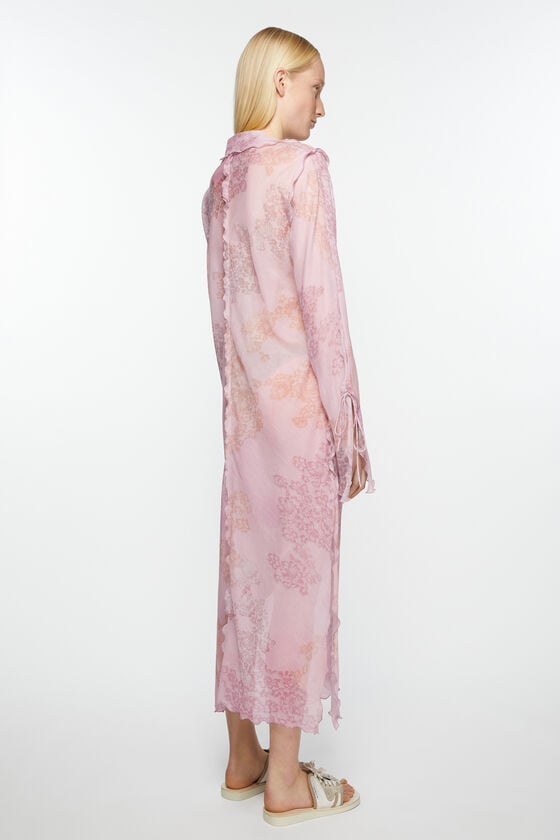 Acne Studios Bedrucktes Kleid aus Chiffon Valentinstagsangebot