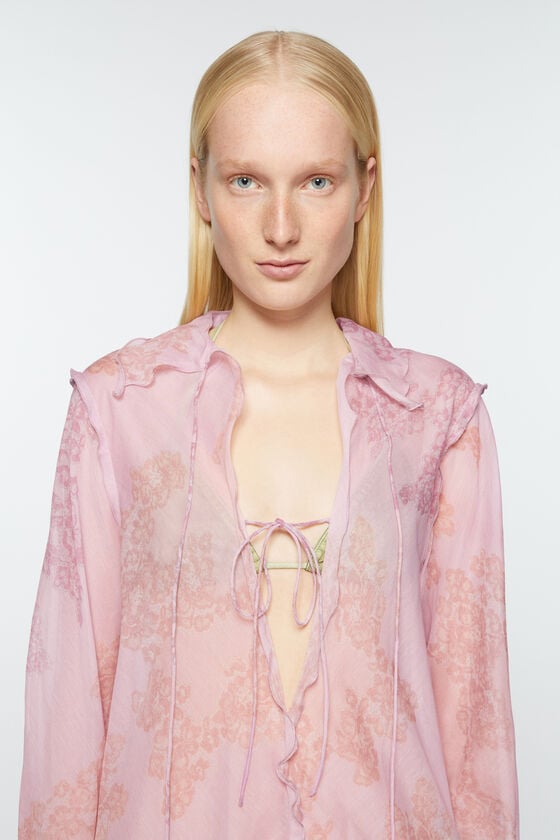 Acne Studios Bedrucktes Kleid aus Chiffon Valentinstagsangebot