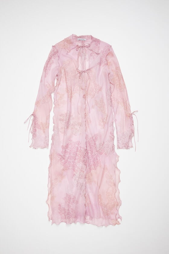 Acne Studios Bedrucktes Kleid aus Chiffon Valentinstagsangebot