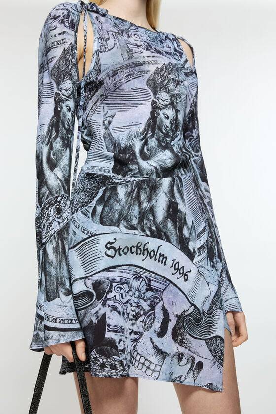 Acne Studios Bedrucktes Wickelkleid Online Outlet