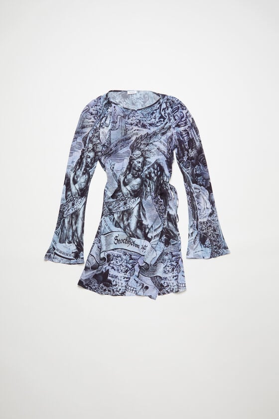 Acne Studios Bedrucktes Wickelkleid Online Outlet