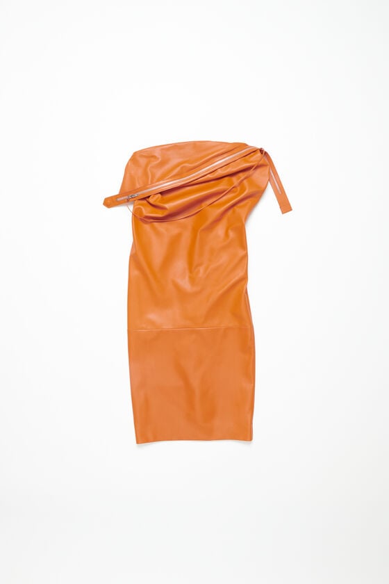 Acne Studios Leather zipper tape dress Laufsteg-Show Große Rabatte