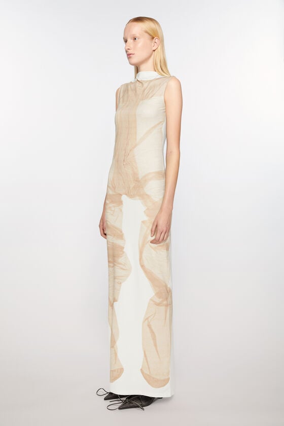 Acne Studios Bedrucktes langes Kleid Laufsteg-Show Sonderangebote