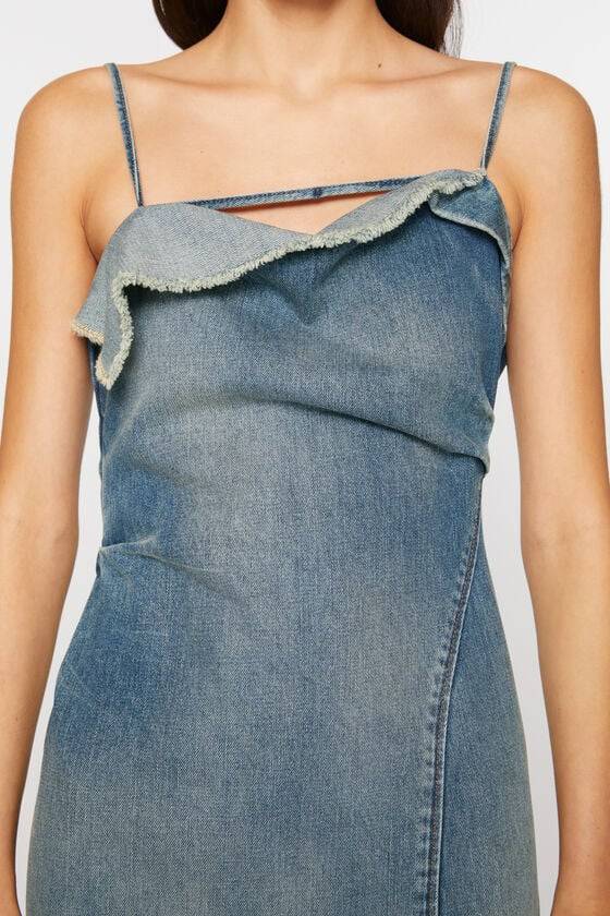 Acne Studios Jeanskleid mit Rüschen Neueste Stile