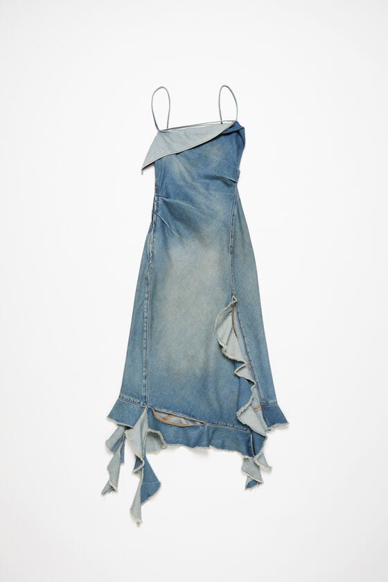 Acne Studios Jeanskleid mit Rüschen Neueste Stile