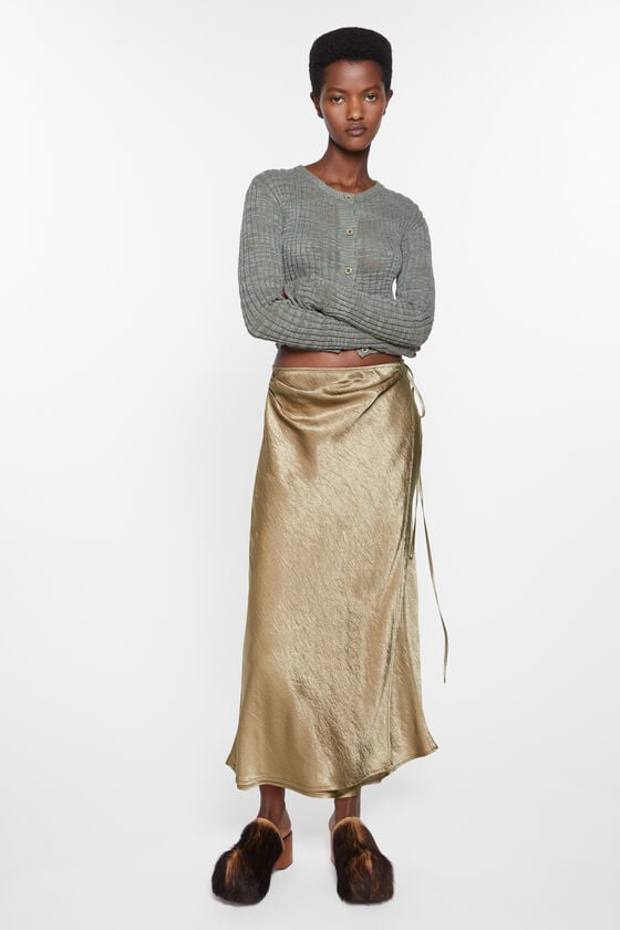 Acne Studios Wickelrock aus Satin Muttertagsangebot