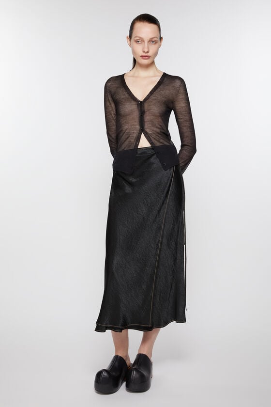 Acne Studios Wickelrock aus Satin Vatertagsangebot