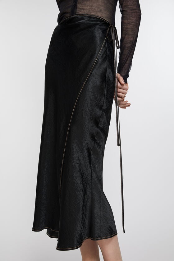 Acne Studios Wickelrock aus Satin Vatertagsangebot