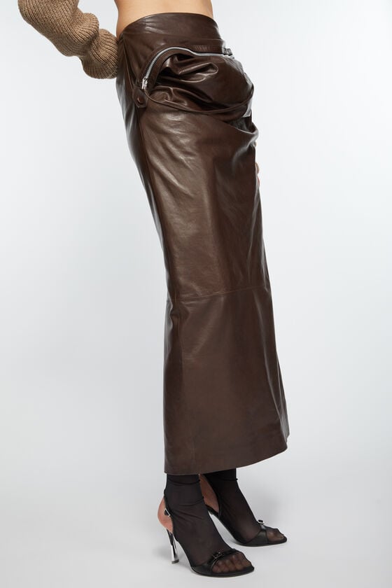 Acne Studios Leather zipper tape skirt Laufsteg-Show Top Angebot
