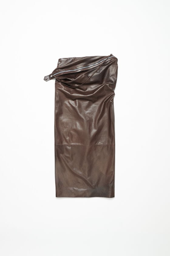 Acne Studios Leather zipper tape skirt Laufsteg-Show Top Angebot