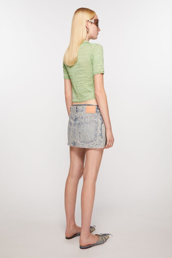 Acne Studios Denim-Minirock mit Monogramm Große Rabatte