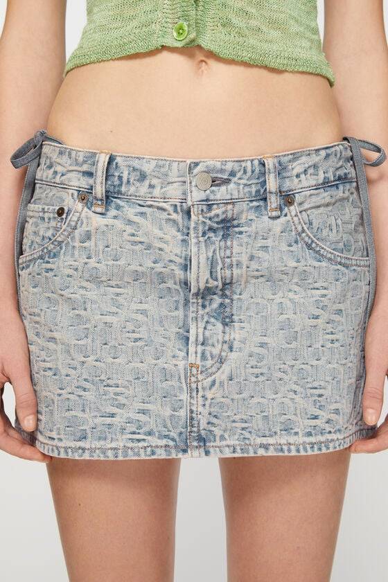 Acne Studios Denim-Minirock mit Monogramm Große Rabatte
