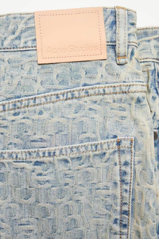 Acne Studios Denim-Minirock mit Monogramm Große Rabatte