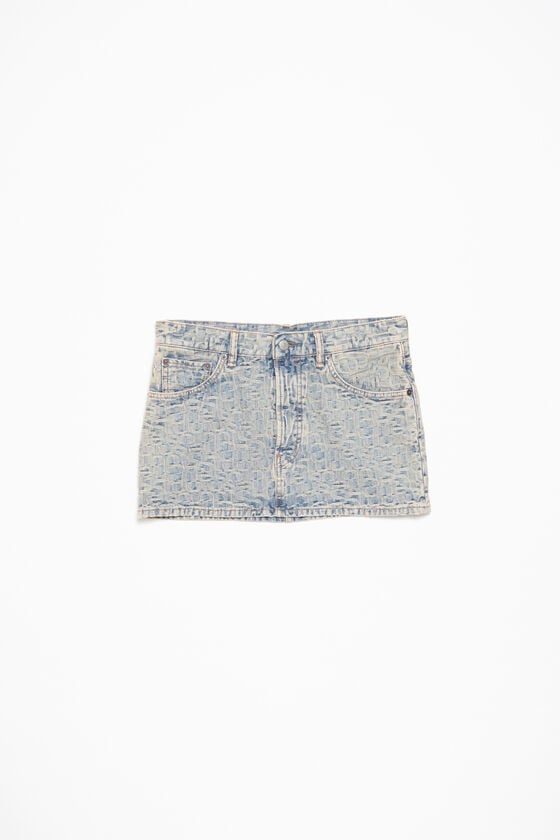 Acne Studios Denim-Minirock mit Monogramm Große Rabatte