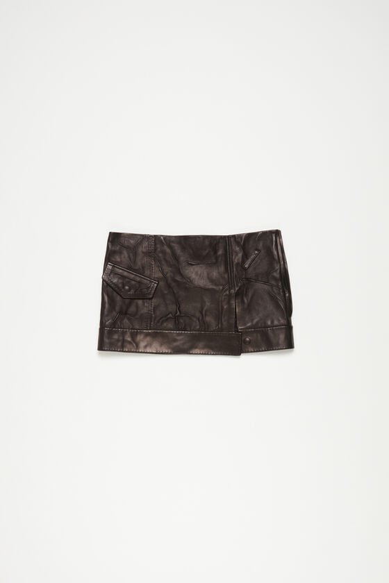 Acne Studios Minirock aus Knitterleder Laufsteg-Show Sonderangebote