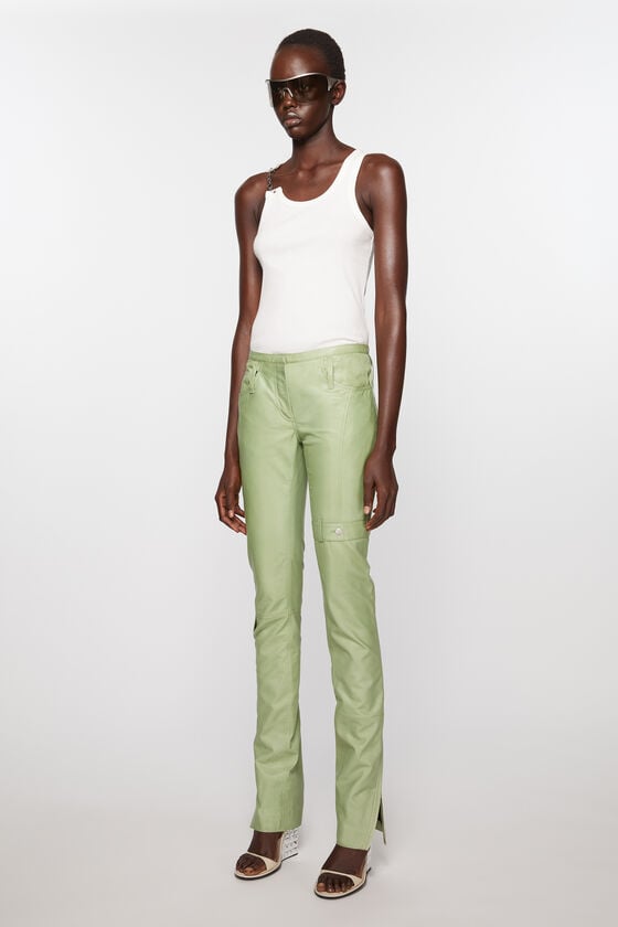 Acne Studios Lederhosen Laufsteg-Show Kostenloser Versand