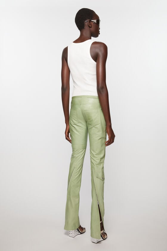 Acne Studios Lederhosen Laufsteg-Show Kostenloser Versand