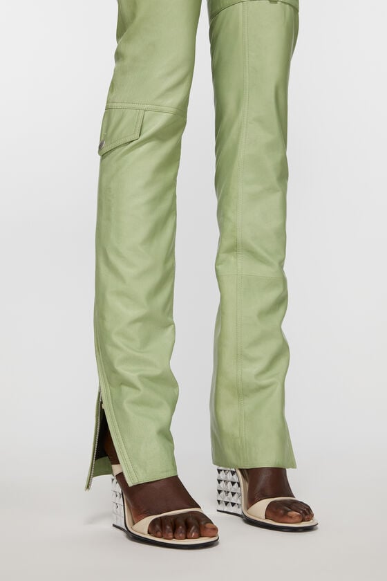 Acne Studios Lederhosen Laufsteg-Show Kostenloser Versand