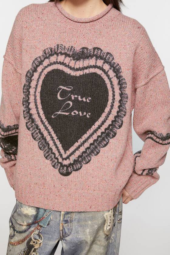 Acne Studios Bedruckter Pullover aus Wollmischung Versandkostenfrei