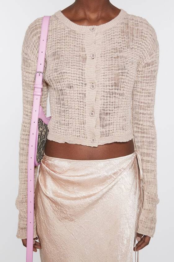 Acne Studios Strickjacke aus breitem Rippstrick Osterangebot