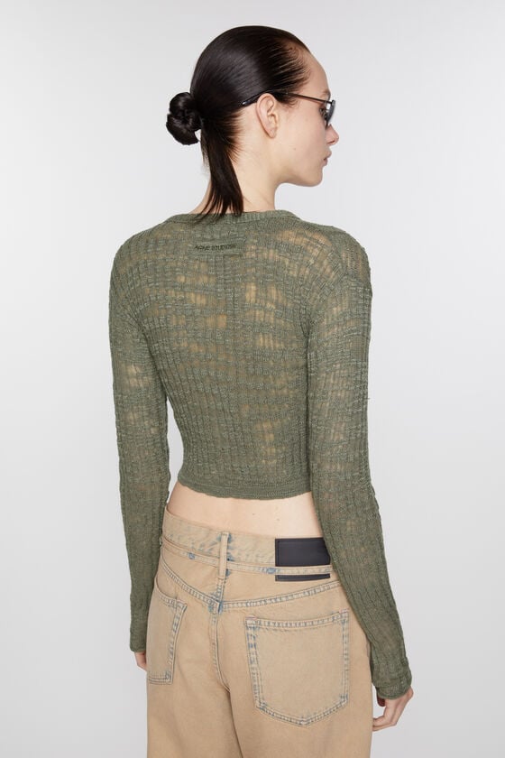 Acne Studios Strickjacke aus breitem Rippstrick Muttertagsangebot