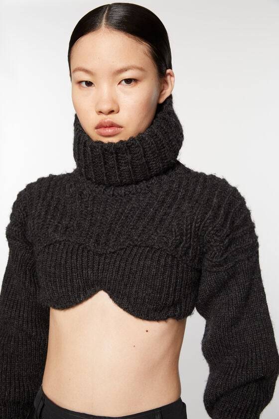 Acne Studios Cropped high neck knit Laufsteg-Show Online Outlet